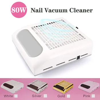 

80W Nail Dust Suction Collector Powerful Vacuum Cleaner Professional Manicure Machine Nail Art Salon Equipment Nail Vacuum Clean