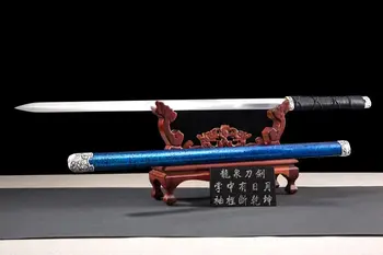 

Forged WUSHU Sword practise straight knife-edge supersteel Blade fighter rapier Steel sheath