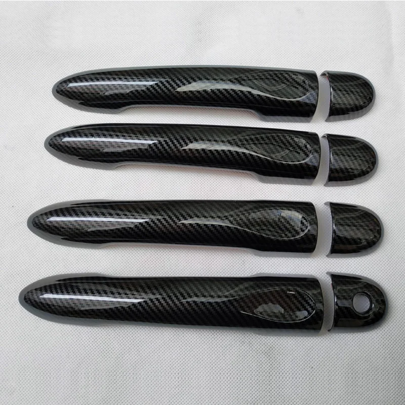 Chrome Door Handle Cover Trim for LADA XRAY X Ray X-ray 2015 2016 2018 Car Accessories Color Carbon Fiber