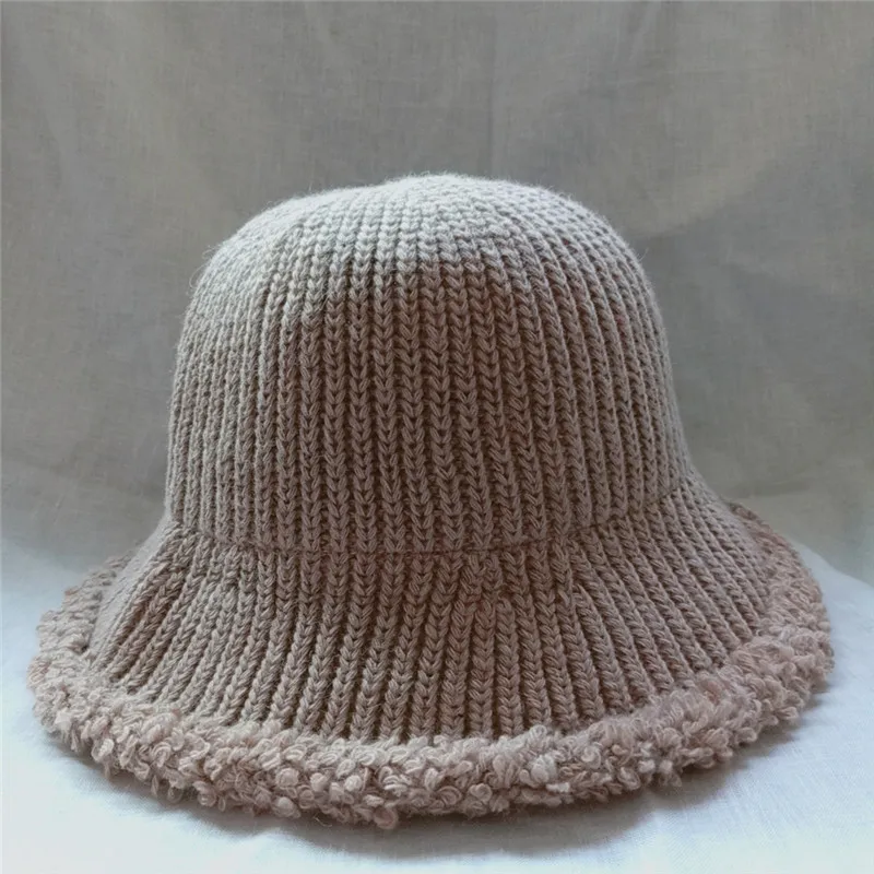 

MAXSITI U 2019 New dome cap Autumn and Winter fringed pure wool knitted bucket hat Women's fashionable leisure Fisherman hat