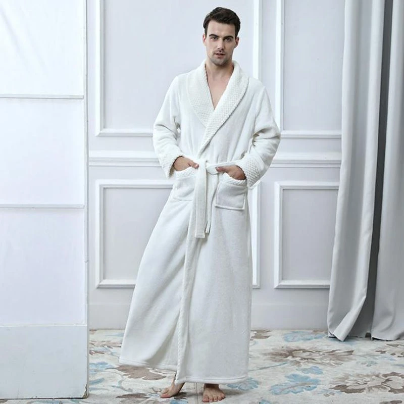 White flannel bathrobe Clearance