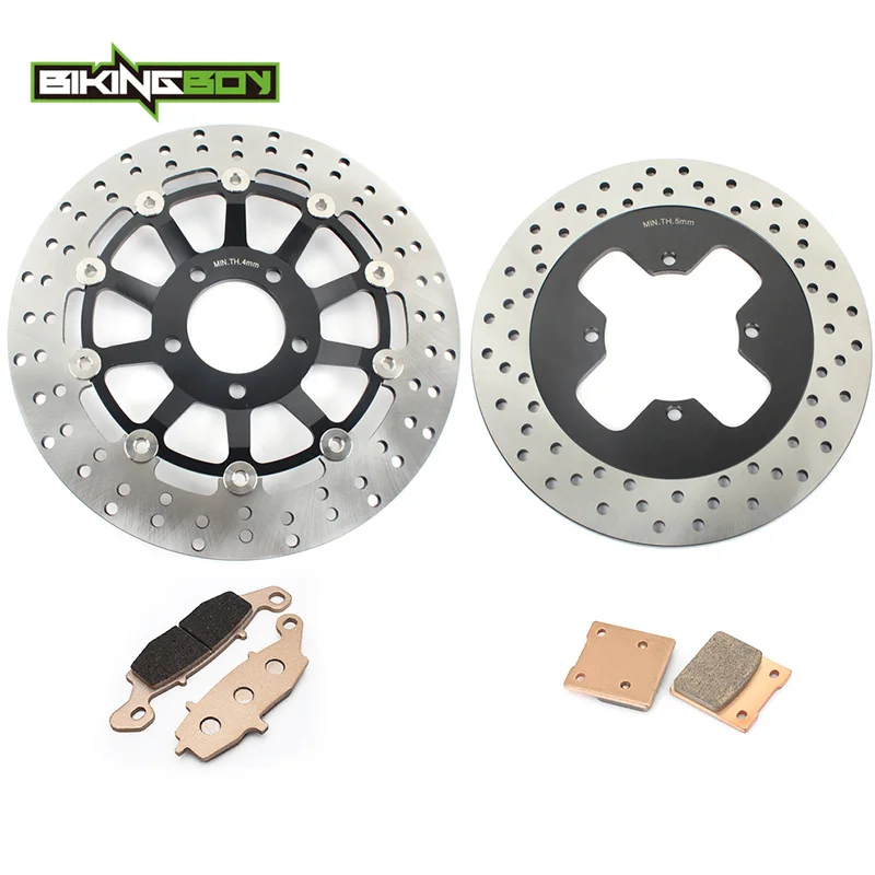 BIKINGBOY For Suzuki GS 500 E 88-03 02 01 00 99 GS 500 F 04-11 GSF 400 Bandit 91 92 93 Front Rear Brake Discs Rotors Disks Pads