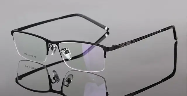 ファッションメガネフレーム男性近視眼鏡男半リムレス眼鏡ハーフリム眼鏡男性長方形 Aliexpress アパレル アクセサリー