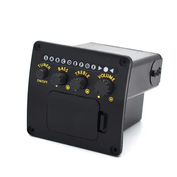 

2 Bands Guitar EQ Equalizer Pickip with Tuner for Acoustic Guitar Black