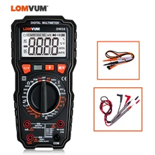 LOMVUM-multimètre numérique TRUE RMS, testeur de température à 6000 points à portée manuelle, capacité AC/DC