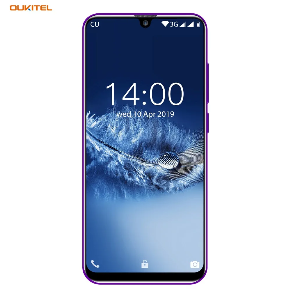 OUKITEL C16 5.71" HD+ 19:9 Android 9.0 Smartphone WaterDrop Fingerprint Mobile Phone MT6580P 2G RAM 16G ROM 2600mAh Unlock