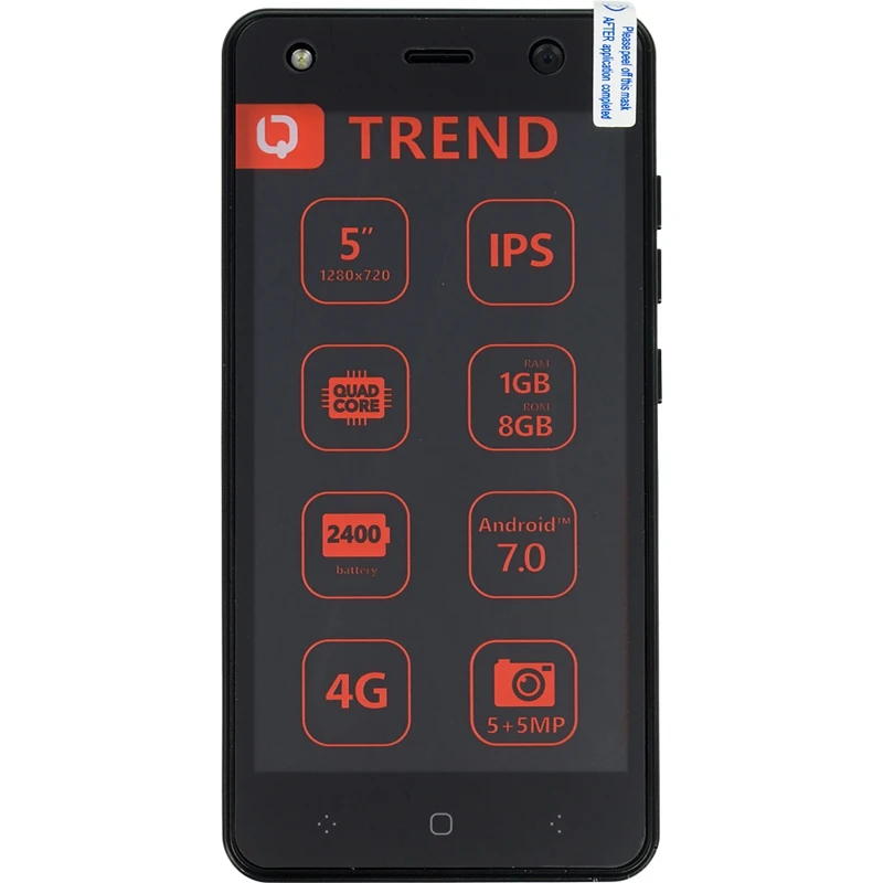 Смартфон BQ Trend 5009L 8Gb 1Gb черный 3G 4G 2Sim 5" IPS 720x1280 And7.0 5Mpix 802.11bgn GPS