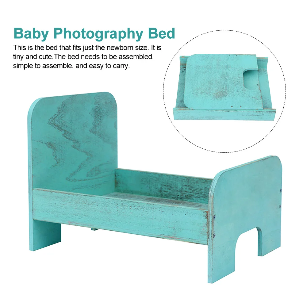 Portable Posing Multifunctional Newborn Gift Small Baby Photography Bed Decorative Detachable Photo Background Cute Wooden Props | Мать и