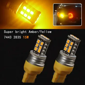 

Car Turn Signal light Auto 2pcs 12V 7443 LED Tail Parking Brake Side marker lamp