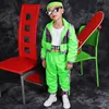 Green Children'S Hip Hop Dance Wear Girls Jazz Modern Dancing Costumes Fluorescence Clothing Suits Kids Stage Costumes Outfits ► Photo 2/6