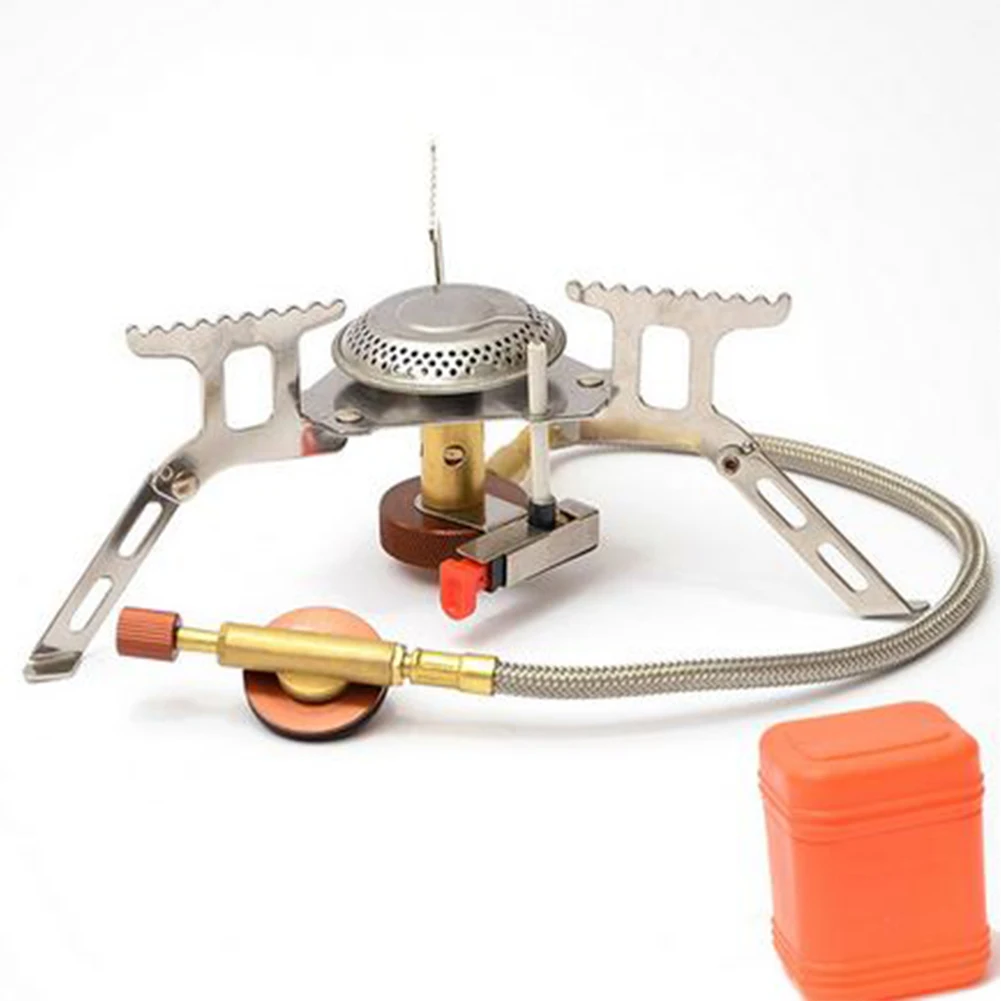 

Outdoor Folding Gas Stove Cooker Camping Picnic Stainless Steel Stove Gas Burners Split Burn-ers Equipment