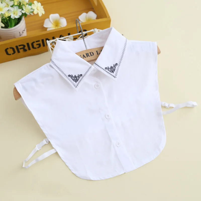 

2019 new temperament lady fake collar embroidery lace wild sweet professional fake collar shirt collar