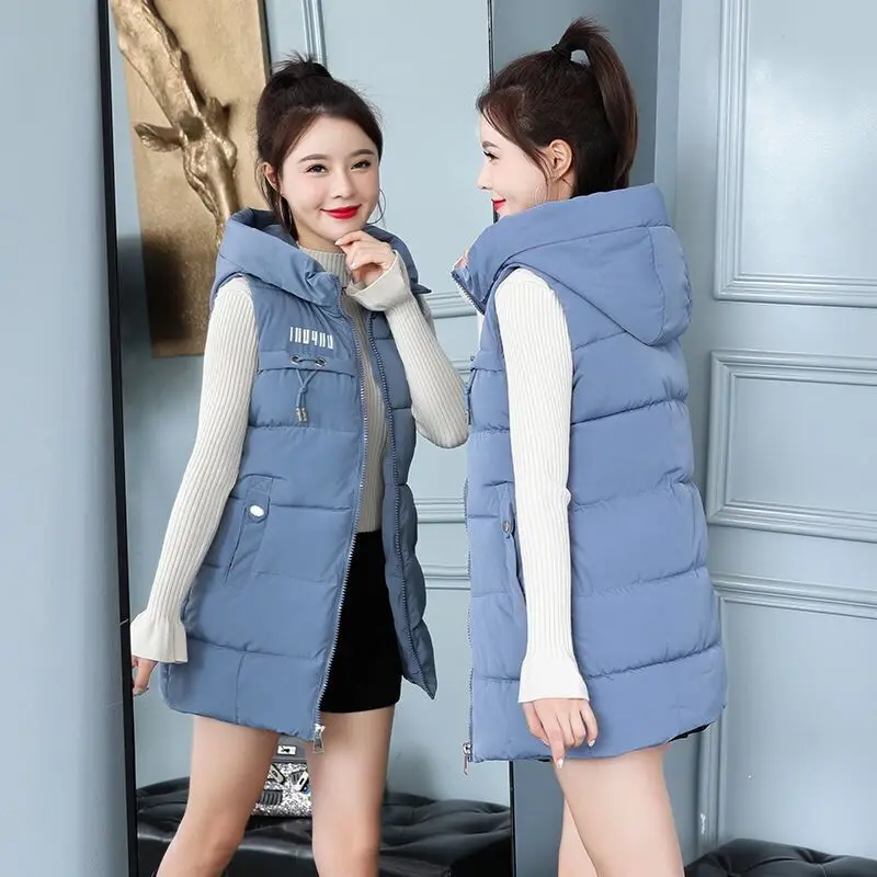 Winter Warm Vest Long Waistcoat Autumn Outerwear Vest Coat Sleeveless Jacket Coat Female YTNMYOP
