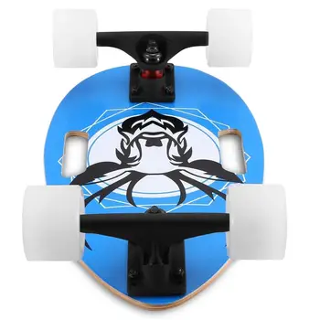 

17inch Freestyle Skateboard Kick Skate Board Cruiser Canadian Maple Wood Mini Skateboards with LED Wheels for Children Adults