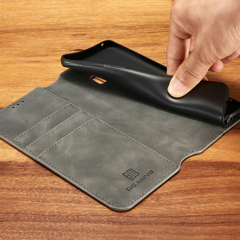 Чехол для Samsung Galaxy S8 S9 S10 плюс S10 E Case Роскошный кожаный чехол Обложка для Samsung Note 8, 9, 10, A40 A50 A70 защитный чехол-бумажник на магните чехол