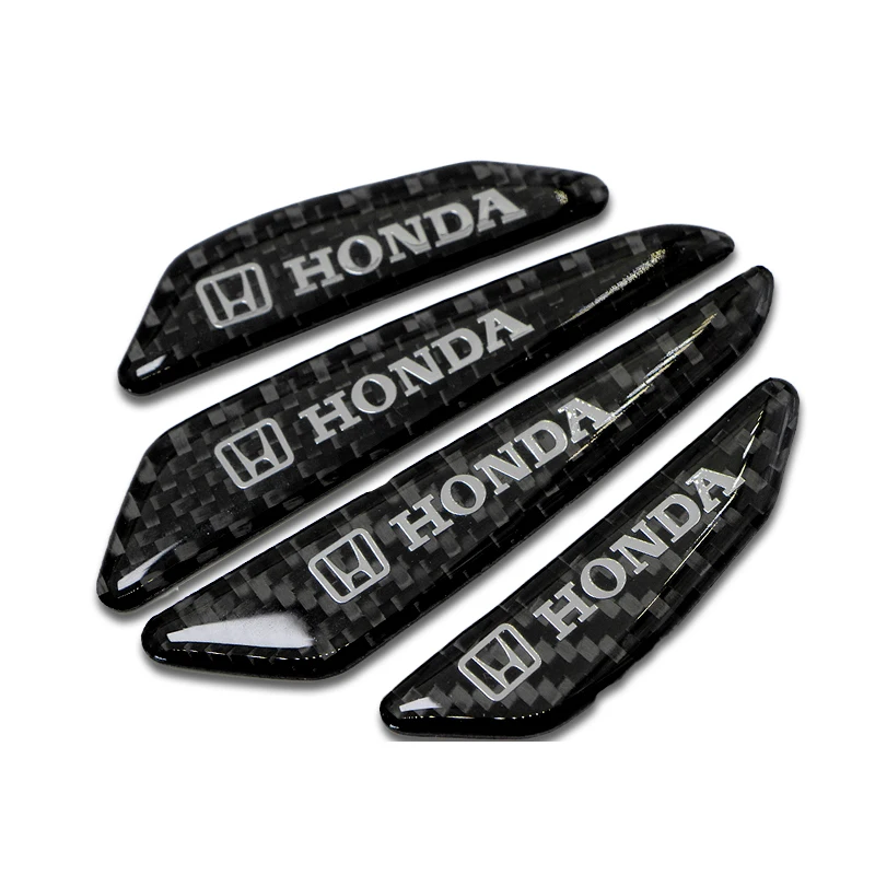 

4pcs Carbon Fiber Protector Car Sticker for Honda Mugen Power Civic Accords CRV Hrv Jazz CBR300RR Automotive Goods Auto Gadget