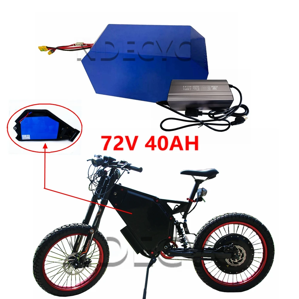 72v 40ah Ebike Battery Pack With 72v 10ah Charger For 3000w 5000w 8000w