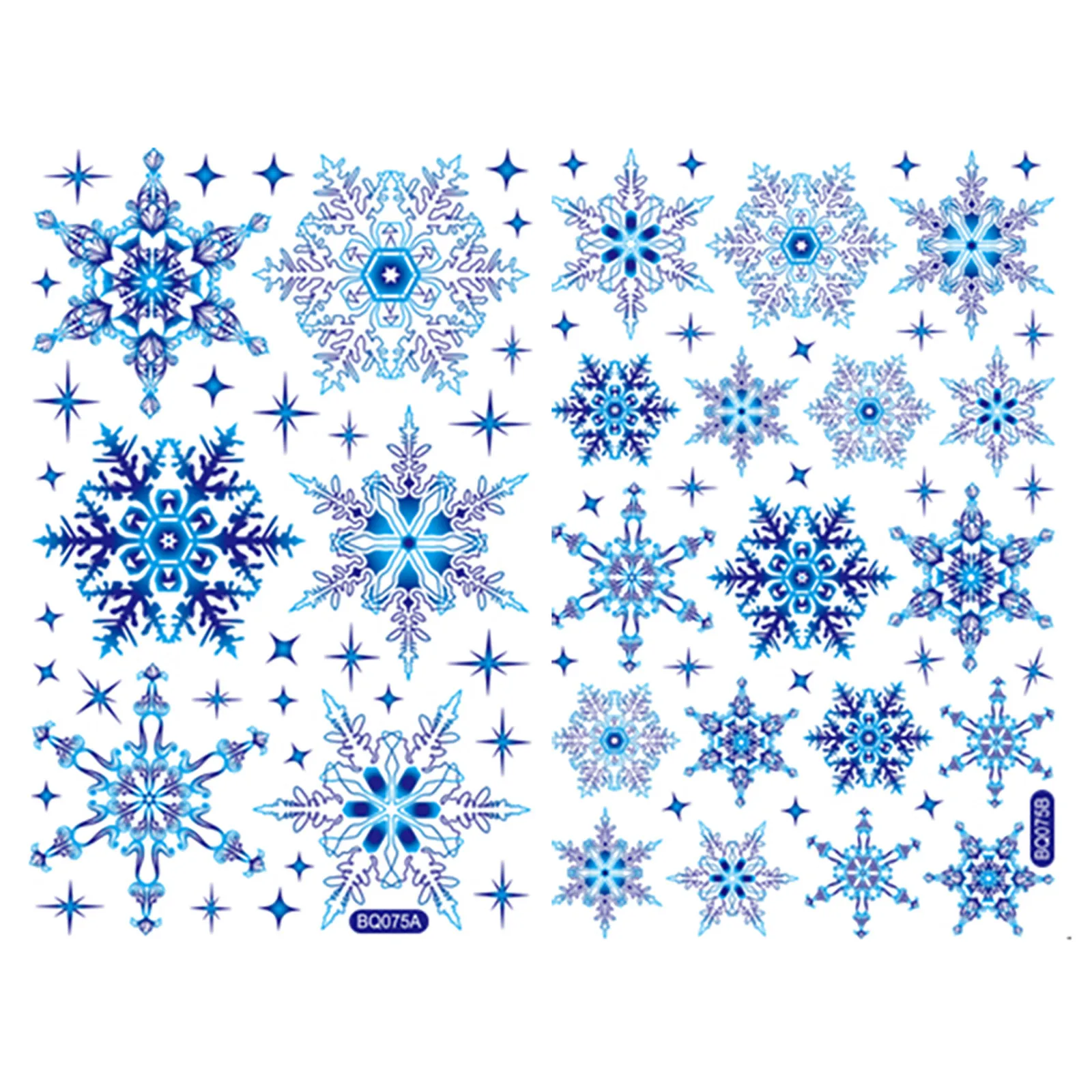 Christmas New Year Sticker Window Blue Elk Snowflake Stickers Winter Wall Decals New Year Sticker Christmas Window wall stickers window stickers