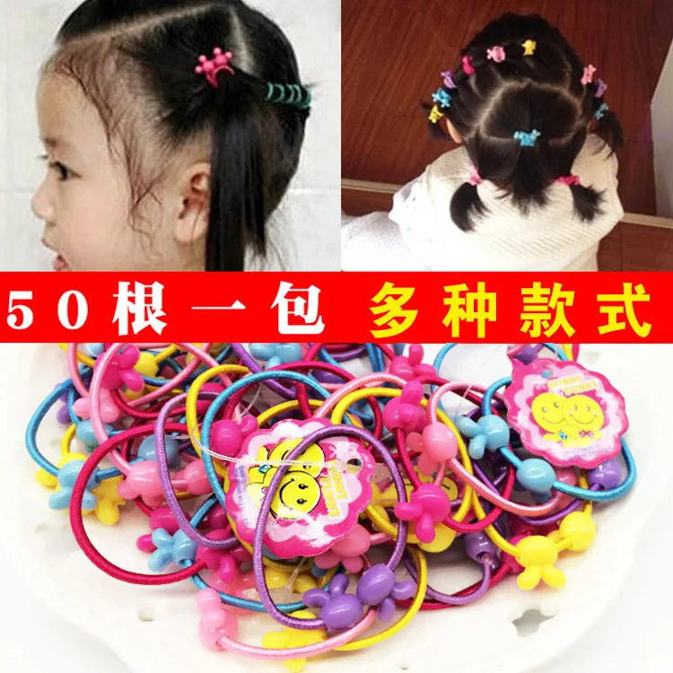 

South Korea Cute Color Does Not Damage Hair Children Hair Band for Tying Hair GIRL'S Hairband Baby Hairband 2 Yuan Shop Supply o