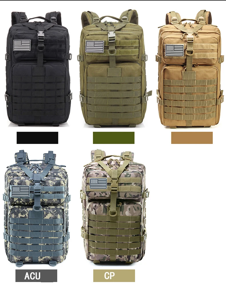 50 л вместительный мужской армейский военный тактический большой рюкзак Водонепроницаемый Открытый спортивный походный Кемпинг Охота 3D рюкзак сумки для мужчин