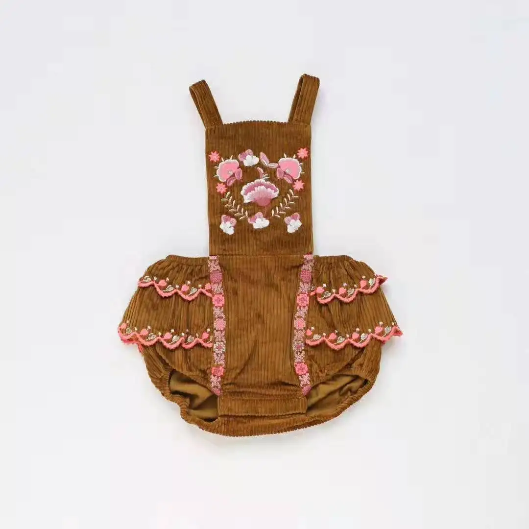 Новое Изысканное плотное вельветовое кружевное платье с вышивкой для маленьких девочек на осень и зиму
