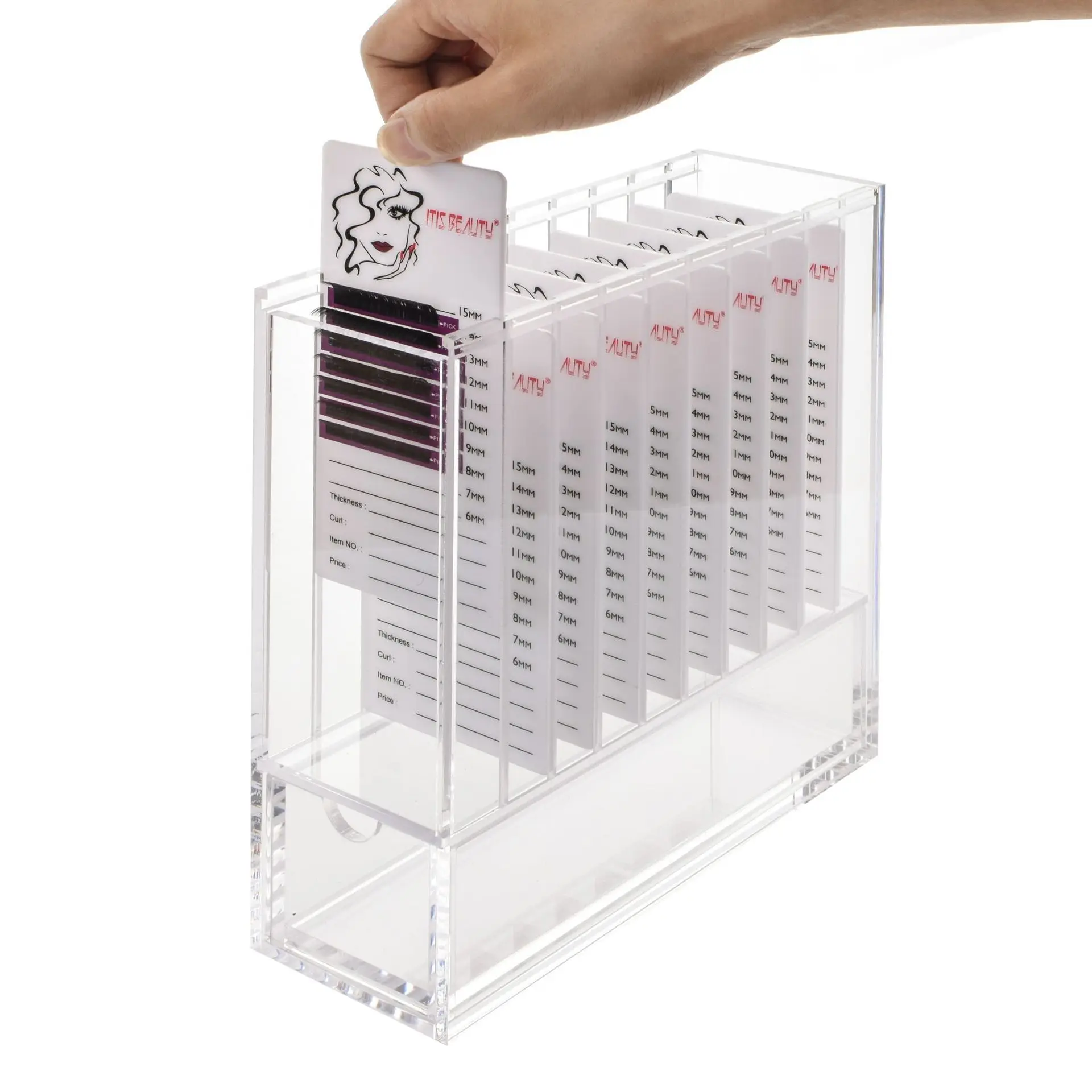 

Acrylic Graft Eyelashes Display Board Storage Box False Eyelashes Panels Storage Rack Eyelash Show-Taiwan