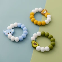 

MamiMami Baby Animal Teething Bracelet 1PC Silicone Baby Teether Multicolor BPA Free Food Grade Toy Rattle