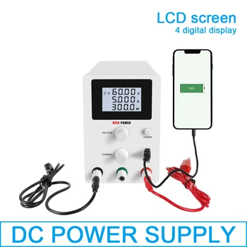 

New lab Switching power supply dc bench source digital display LCD screen with USB adjustable source 30v 10a 60v 5a powersupply