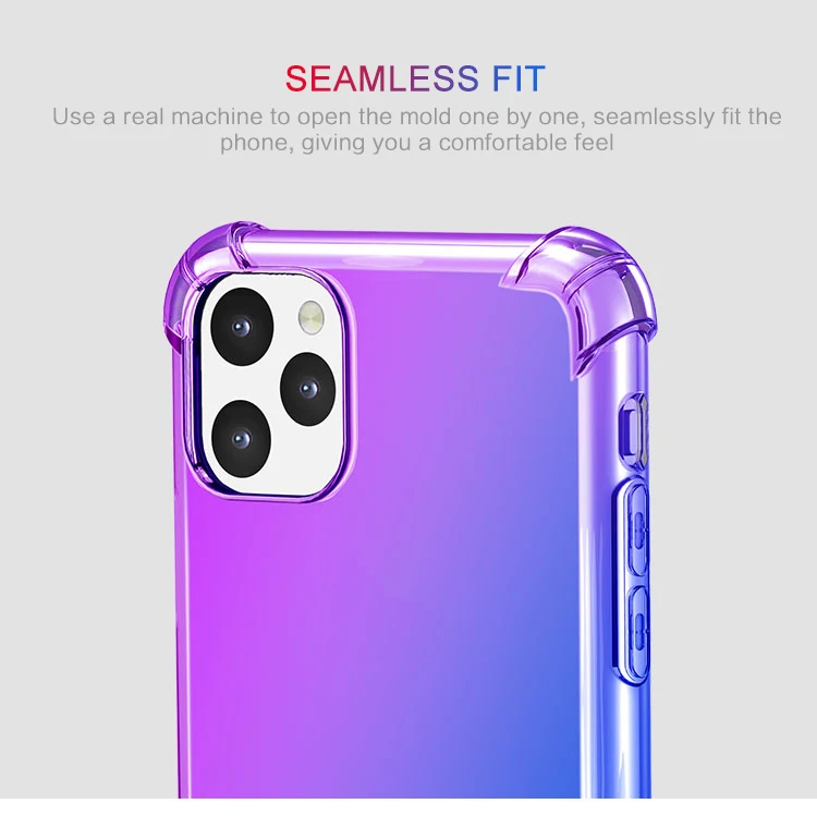 Подходит для iphone 11pro max Прозрачный чехол для мобильного телефона ультра-тонкий четырехугловой ударопрочный защитный чехол