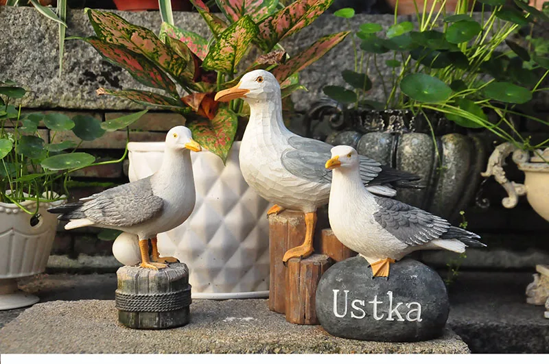 Модель чайки seabird принт с птицами Садовый пруд