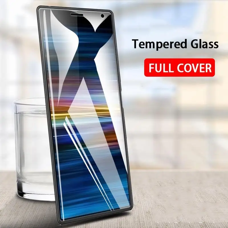 Полное закаленное стекло для sony Xperia 5 10 Plus XZ4 XA1 Защитная пленка экрана XA3 XA2 Ultra XZ2 XZ1