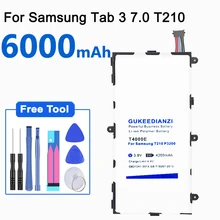GUKEEDIANZI литий-ионная Батарея T4000E 6000 мА-ч для samsung Galaxy Tab 3 7,0 SM T210 T211 T215 GT P3200 SM-T210 T217 T2105