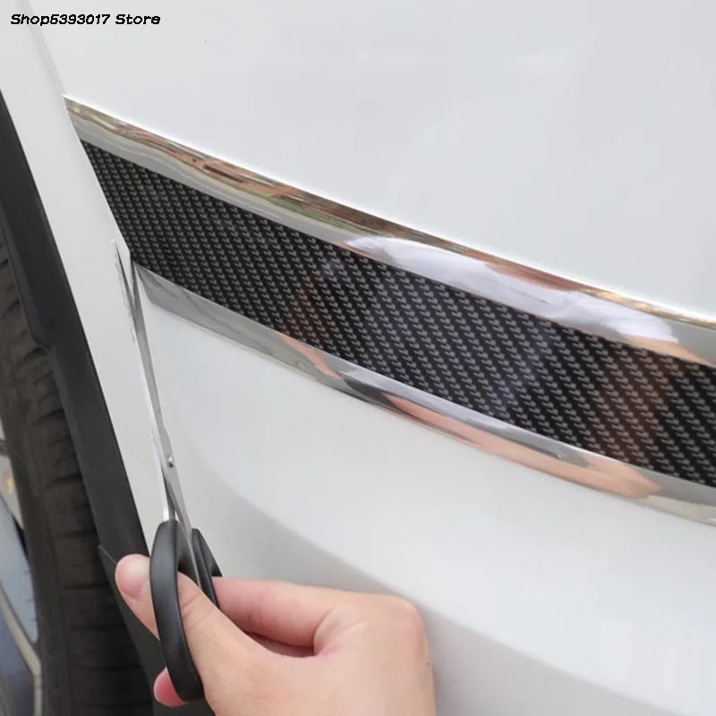 Carbon Fiber Car Door Sill Anti Scratch Strip Cover Car Door Sill Protector Film 5CM 7CM For Toyota RAV4 RAV-4 2016 2017 2018