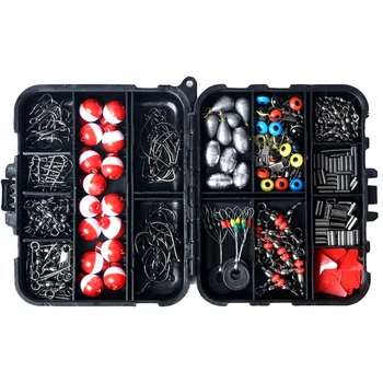 

263PCS Fishing Accessories Fish Tackle Box Fishing Accessories Case Fish Hook Lure Parts Kit Set