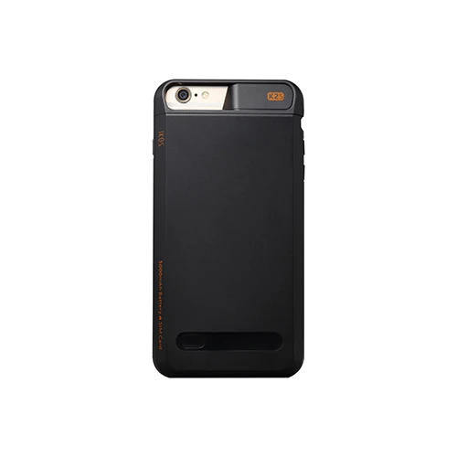 Смарт-Две сим-карты, двойной режим ожидания чехол для телефона адаптер+ 5000 мА/ч, Мощность банк Смарт Защитный чехол для iPhone 6(s)/6 P/7/7 P/8/8 P iKOS K2S - Цвет: black battery 5000