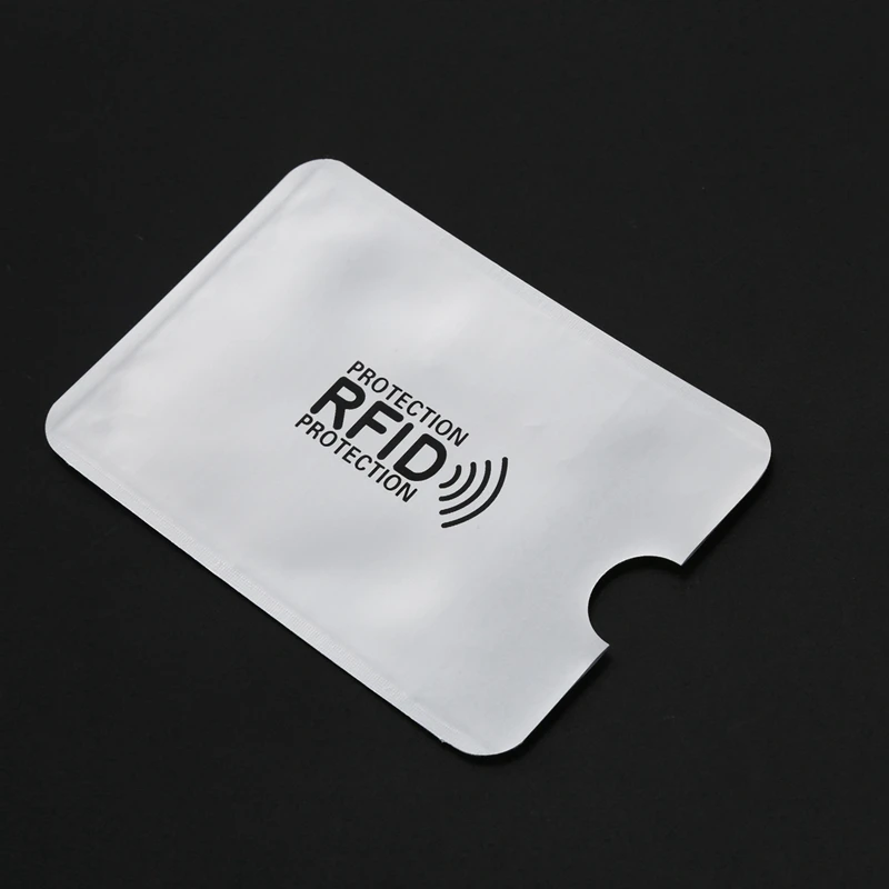 10 шт алюминиевая фольга анти-дегаузсинг Крышка карты RFID экранирующая сумка NFC Кредитная карта Противоугонная щетка защита ID карты