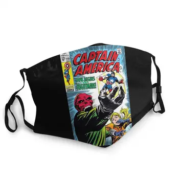 

Captain America Comic 115 Reusable Face Mask Pattern Dustproof Mask Protection Cover Respirator Mouth Muffle