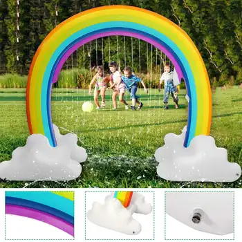 

Inflatable Kids Water Sprinkler Rainbow Child Play Fun Garden Beach Outdoor Toy Environmental PVC Material Safe 230x170cm