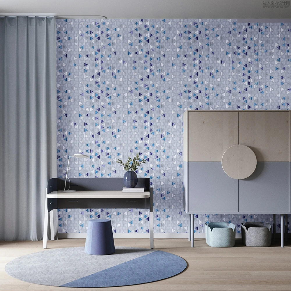 

Lanca PVC Wallpaper Fresh Geometry Simple Modern Waterproof Washable Home Decor Background For Livingroom Bedroom Kidsroom Roll