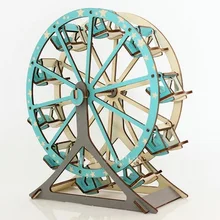 Puzzle en papier assemblé, modèle 3D éducatif, grande roue, jeux de cerveau, décoration de bureau E5PTG