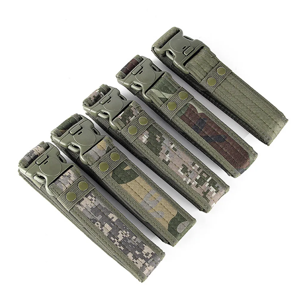 Jaycosin Tactical Heavy Duty US Soldier Mens Military Belt Casual Wild Multi-color Round Web Combat Army Training Safe Belt