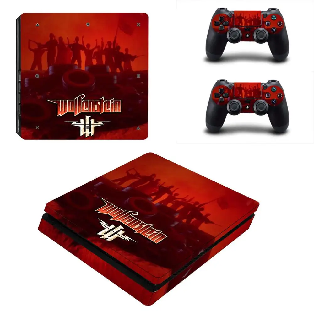 PS4 тонкие наклейки Wolfenstein: Youngblood PS 4 Play станция 4 Тонкая наклейка Pegatinas для playstation 4 тонкая консоль и контроллер