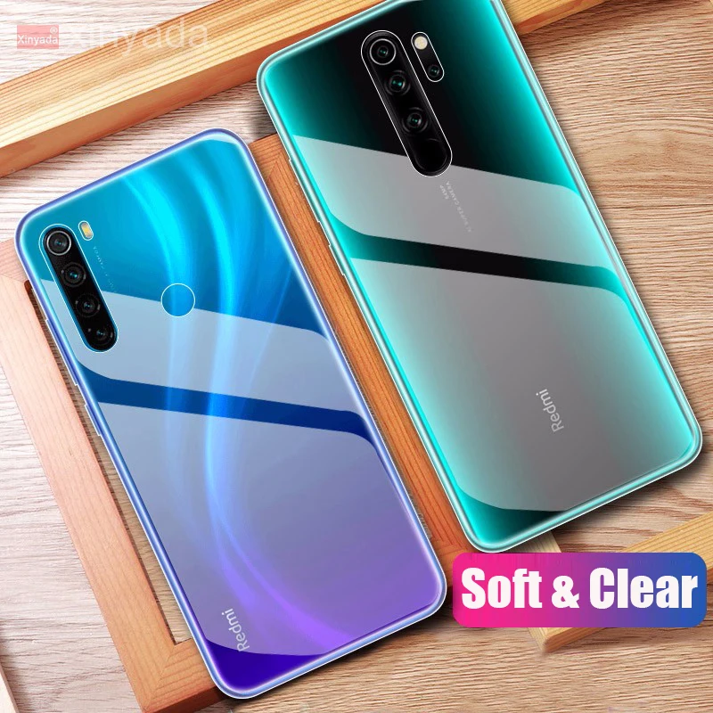 Чехол для Xiaomi Redmi Note 8T 8 8A Pro прозрачный чехол мягкий бампер силиконовый гель ТПУ