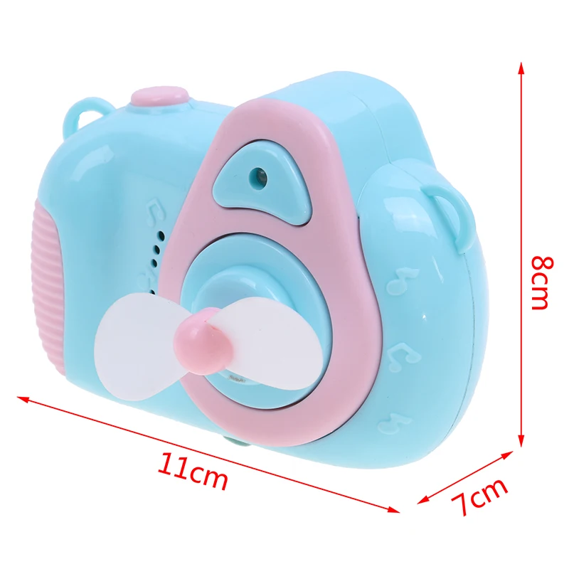 1PC Funny Outdoor Games Fan Bubble Machine Toys For Children Summer Music Bubbles Camera Machines Bath Toy Kids Gift Random
