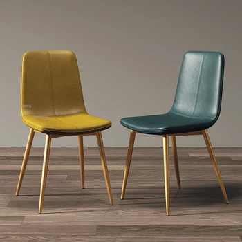 

Nordic Light Luxury Dining Chairs Modern Minimalist Wrought Iron Leisure Stool Backrest Chair Home Furniture Dinning Stools