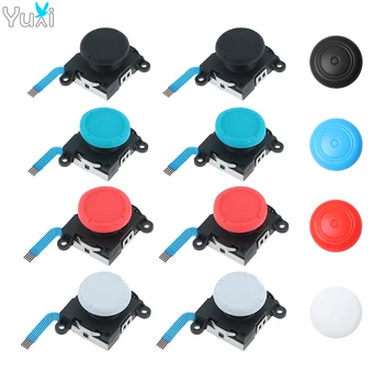 

YuXi 2pcs 3D Analog Joystick For Nintend Switch NS Joy Con Controller with Thumb Stick Grip Cap For JoyCon Left Right Sticks