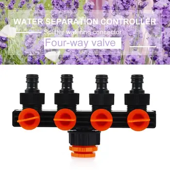 

Black Orange Hose Connector Splitter Connector Sturdy Water Distribution Joint Pipe Connector Flowers Garden Drip Device