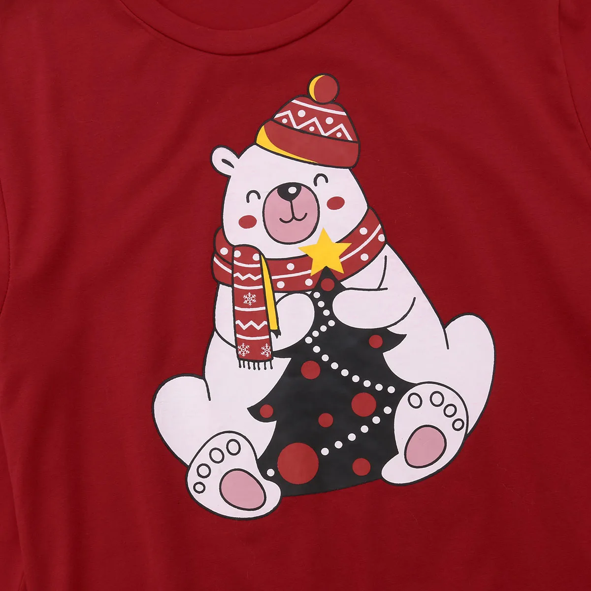 Рождественский семейный свитер для женщин, мужчин и детей, свитер, Рождественская футболка с милым медведем для семьи, теплый спортивный костюм