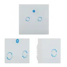 Микро-понятно для Ipad Mini 1/2/3 интеллектуальная беспроводная(Wi-Fi) Великобритания/ЕС Панель сенсорный настенный выключатель дистанционного Управление светильник гнездо Стикеры для домашнего декора