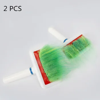 

2PCS Handmade wool felt mixed color brush ,Diy felt Mixed color brush tool accessories Mixed wool artifact